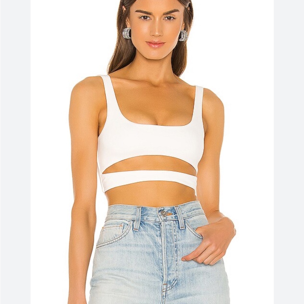 Montee White Cut-Out Crop Top